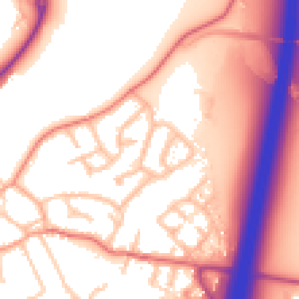 Daytime road noise heatmap for ST19 5BP