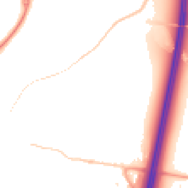Night-time road noise heatmap for ST19 5BP