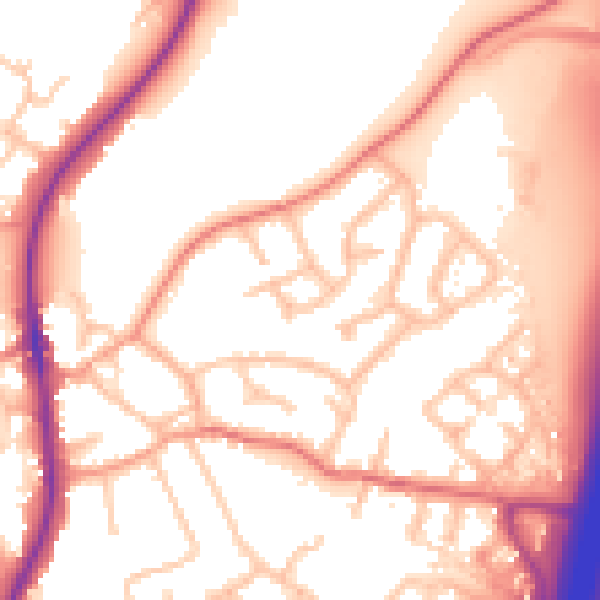 Daytime road noise heatmap for ST19 5BQ