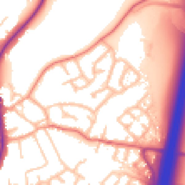 Daytime road noise heatmap for ST19 5BS