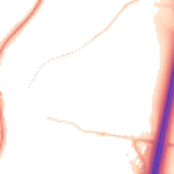 Night-time road noise heatmap for ST19 5BS