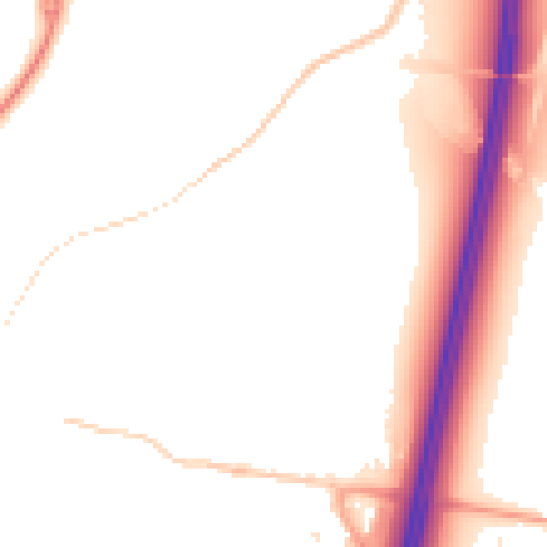 Night-time road noise heatmap for ST19 5BT