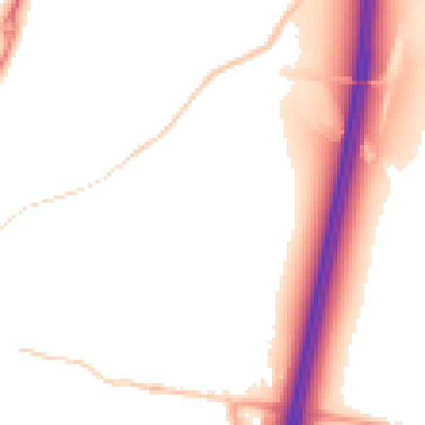 Night-time road noise heatmap for ST19 5BU