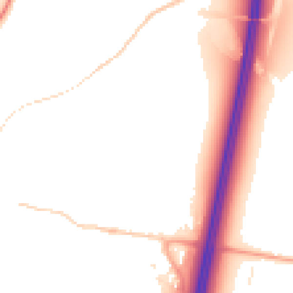 Night-time road noise heatmap for ST19 5BX