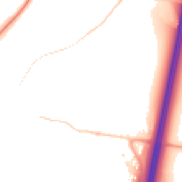 Night-time road noise heatmap for ST19 5BY