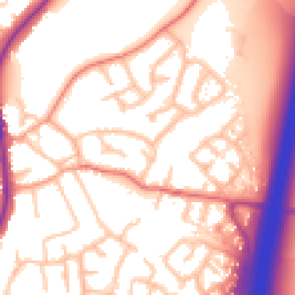 Daytime road noise heatmap for ST19 5DF