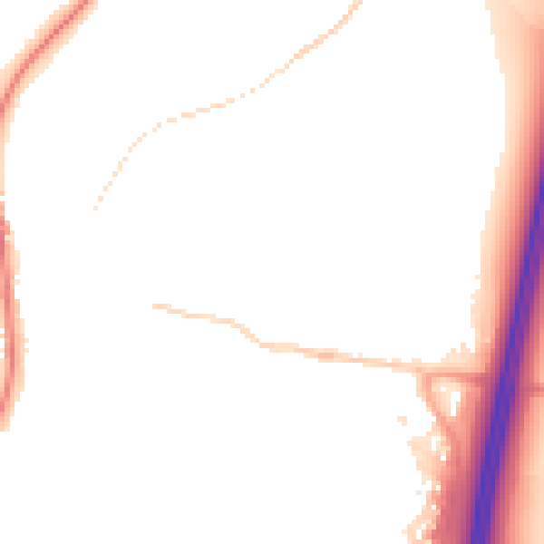 Night-time road noise heatmap for ST19 5DF