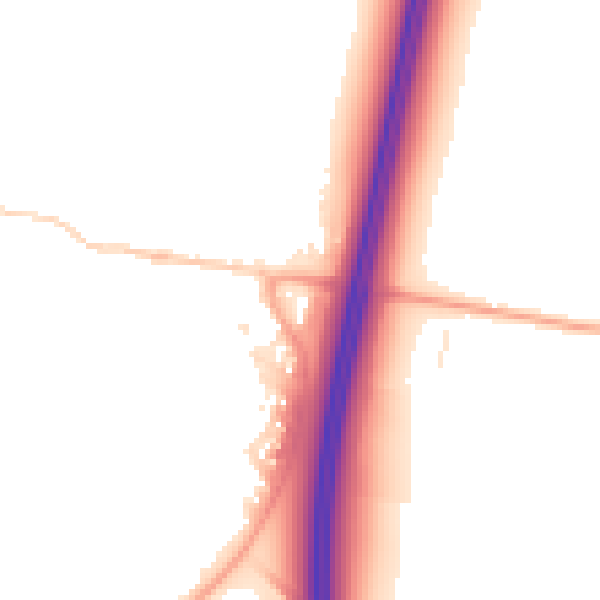 Night-time road noise heatmap for ST19 5DQ