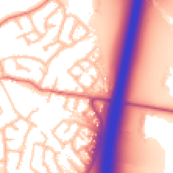 Daytime road noise heatmap for ST19 5DZ