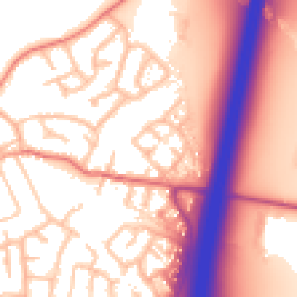Daytime road noise heatmap for ST19 5EJ