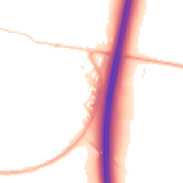 Night-time road noise heatmap for ST19 5ET