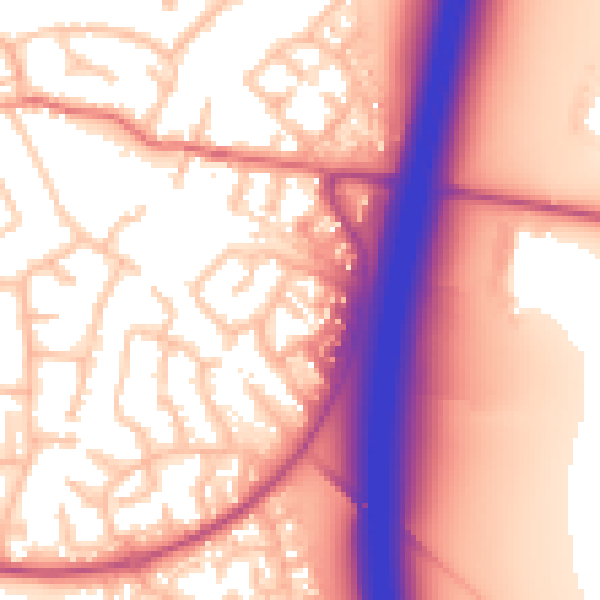 Daytime road noise heatmap for ST19 5EY
