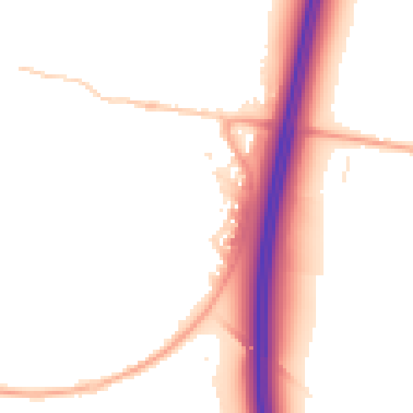 Night-time road noise heatmap for ST19 5EY