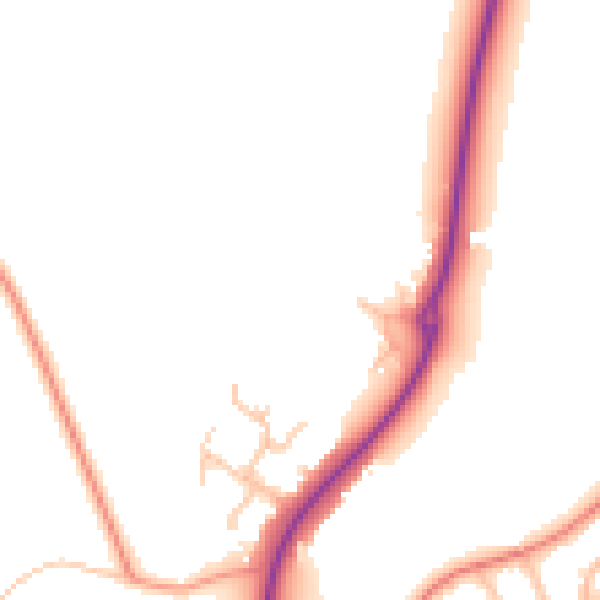 Daytime road noise heatmap for ST19 5FT