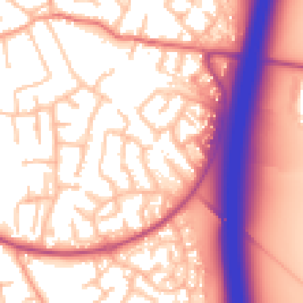 Daytime road noise heatmap for ST19 5HT