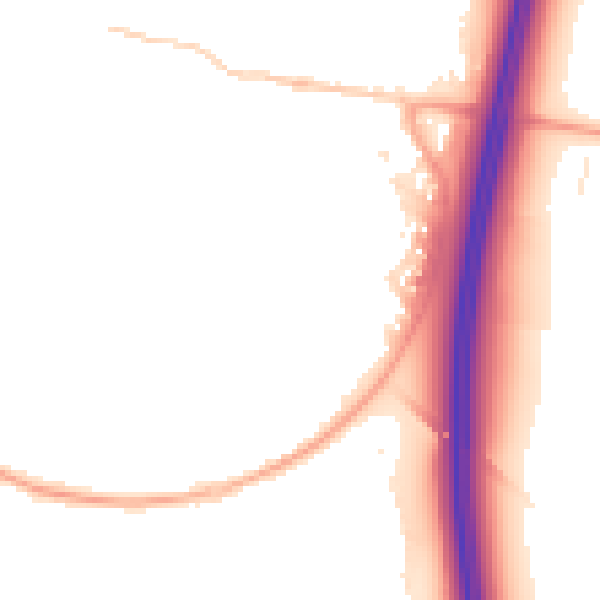 Night-time road noise heatmap for ST19 5HT