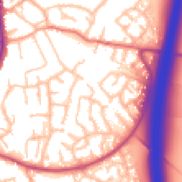 Daytime road noise heatmap for ST19 5JG