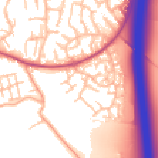 Daytime road noise heatmap for ST19 5SR