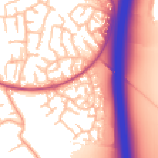 Daytime road noise heatmap for ST19 5SZ