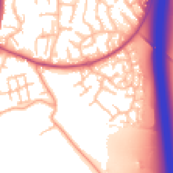 Daytime road noise heatmap for ST19 5TX