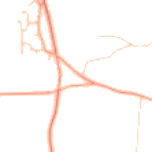 Daytime road noise heatmap for ST19 9AD