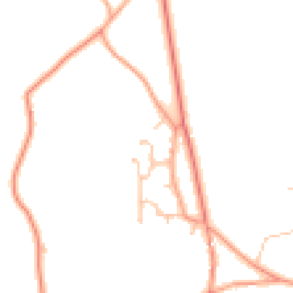 Daytime road noise heatmap for ST19 9AJ