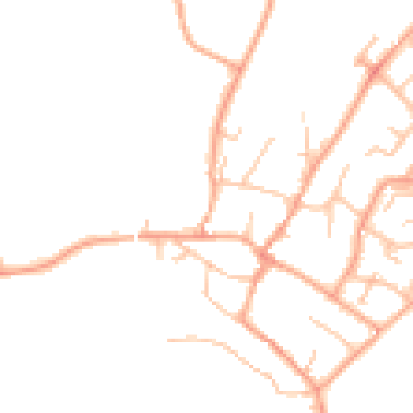 Daytime road noise heatmap for ST19 9EG
