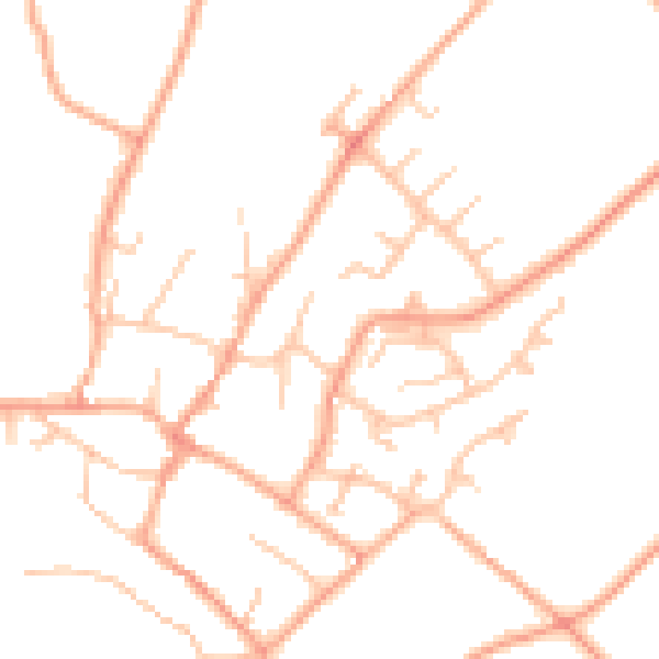 Daytime road noise heatmap for ST19 9EL