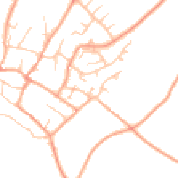 Daytime road noise heatmap for ST19 9EU