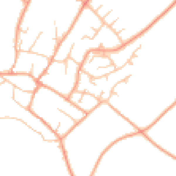 Daytime road noise heatmap for ST19 9EX