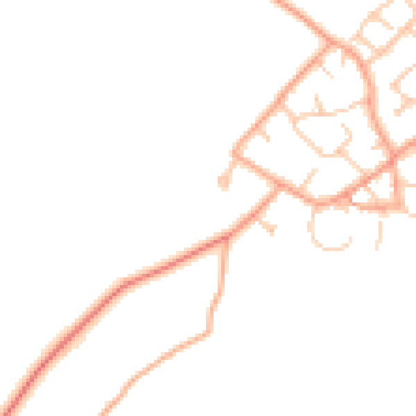 Daytime road noise heatmap for ST19 9FH
