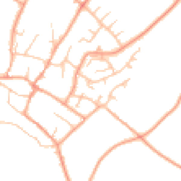 Daytime road noise heatmap for ST19 9HN