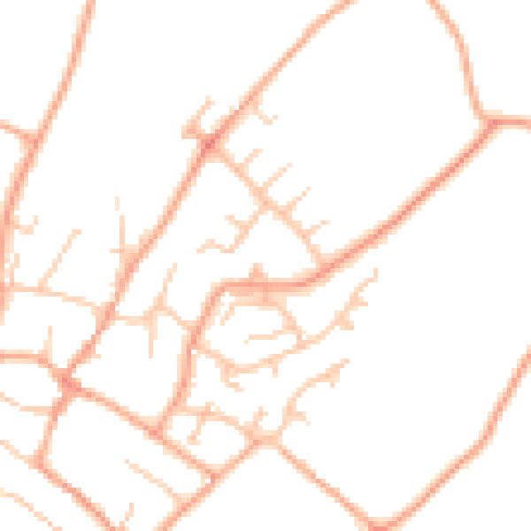 Daytime road noise heatmap for ST19 9HU