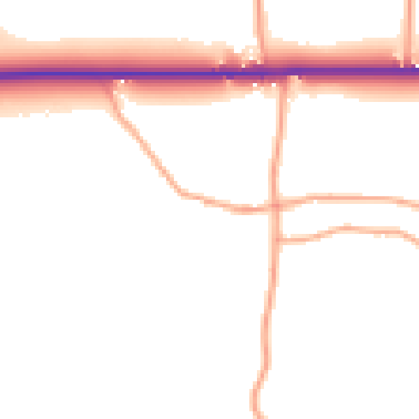 Daytime road noise heatmap for ST19 9LD