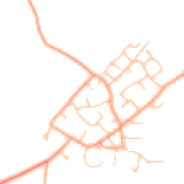Daytime road noise heatmap for ST19 9LZ