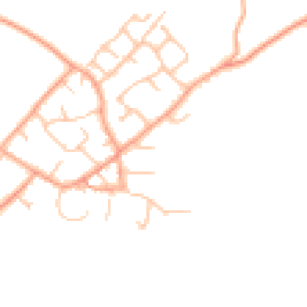 Daytime road noise heatmap for ST19 9NA