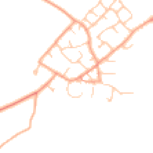 Daytime road noise heatmap for ST19 9NE