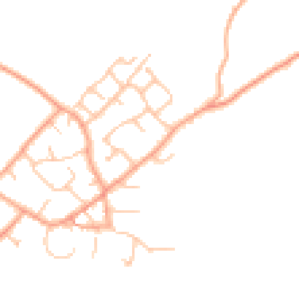 Daytime road noise heatmap for ST19 9NF