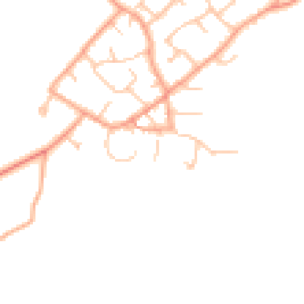 Daytime road noise heatmap for ST19 9NL