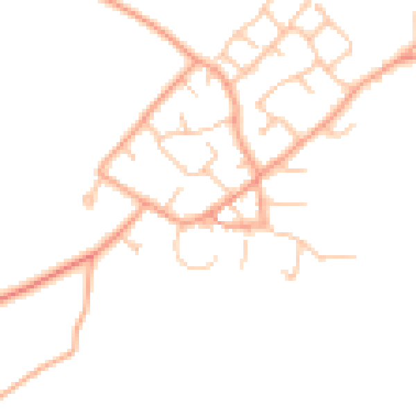 Daytime road noise heatmap for ST19 9NP