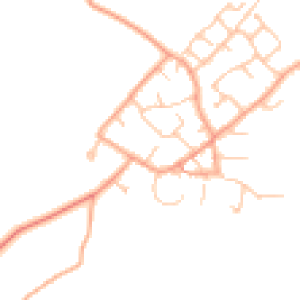 Daytime road noise heatmap for ST19 9NT