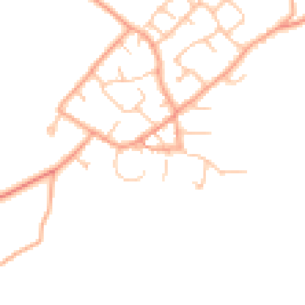 Daytime road noise heatmap for ST19 9NW