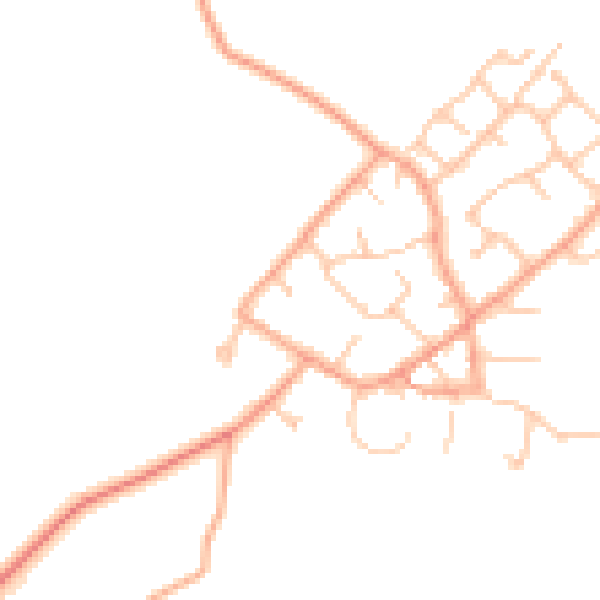 Daytime road noise heatmap for ST19 9NX