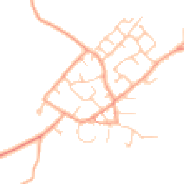 Daytime road noise heatmap for ST19 9PE