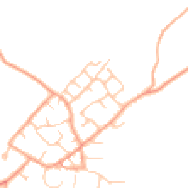 Daytime road noise heatmap for ST19 9PJ