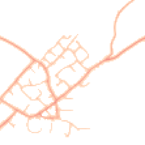 Daytime road noise heatmap for ST19 9PP