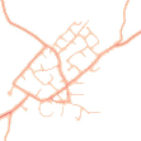 Daytime road noise heatmap for ST19 9PS