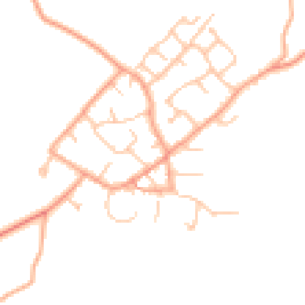 Daytime road noise heatmap for ST19 9PT
