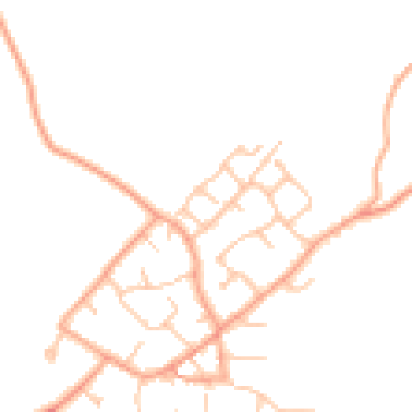 Daytime road noise heatmap for ST19 9PZ