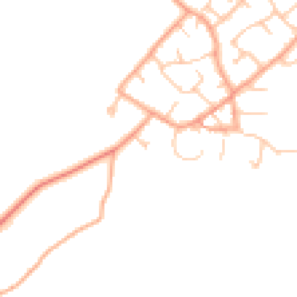 Daytime road noise heatmap for ST19 9QR